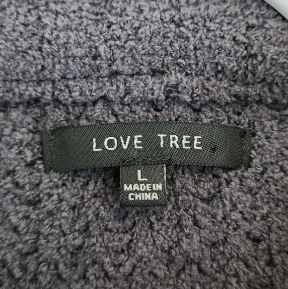 Love Tree Sweater Oversized Mock Neck Dark Gray Large - Picture 4 of 8